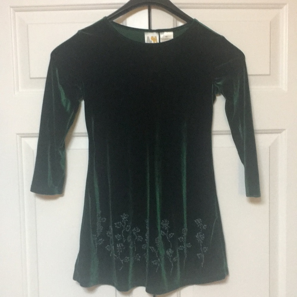Kids green Velvet dress